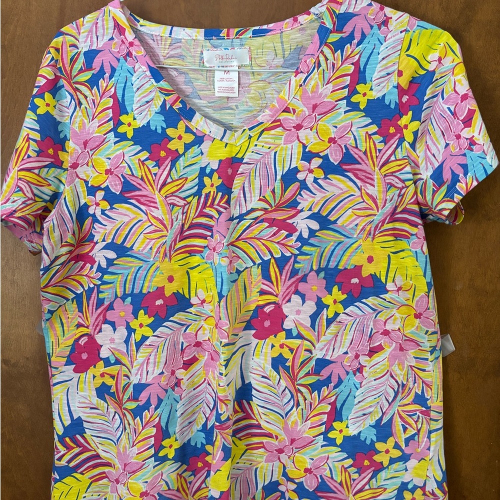 Tropical Floral Short Sleeve Women's Tee